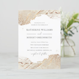 Textured Gold Imitate Foil Elegante Hochzeit Einla Einladung