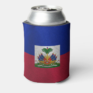Textured Hatian Flag Dosenkühler