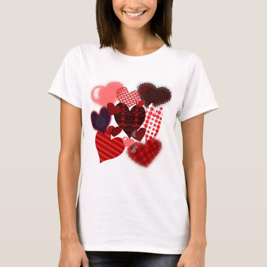 Textured Heart Collage T-Shirt (Vorderseite)