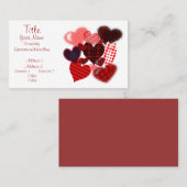 Textured Heart Collage Visitenkarte (Vorne/Hinten)