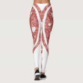 Textured Heart Flamingo Liebe - Benutzerdefinierte Leggings (Rückseite)