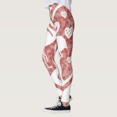 Textured Heart Flamingo Liebe - Benutzerdefinierte Leggings (Links)