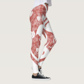 Textured Heart Flamingo Liebe - Benutzerdefinierte Leggings (Rechts)
