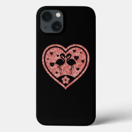 Textured Heart Flamingo Liebe Case-Mate iPhone Cas Hülle