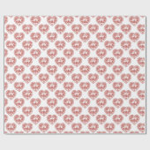 Textured Heart Flamingo Liebe Geschenkpapier (Flach)