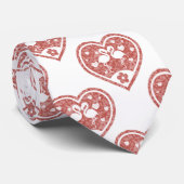 Textured Heart Flamingo Liebe Krawatte (Gerollt)