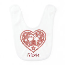 Textured Heart Flamingo Liebe