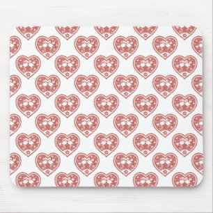 Textured Heart Flamingo Liebe Mousepad