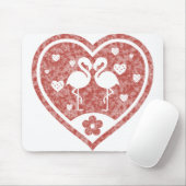 Textured Heart Flamingo Liebe Mousepad (Mit Mouse)