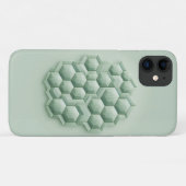 Textured Hexagons, Geometric Phone Case, Mint Gree Case-Mate iPhone Hülle (Rückseite (Horizontal))