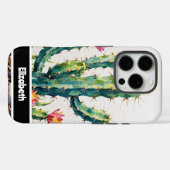 Textured Impasto Cactus Bloom Smartphone Case-Mate iPhone Hülle (Rückseite (Horizontal))