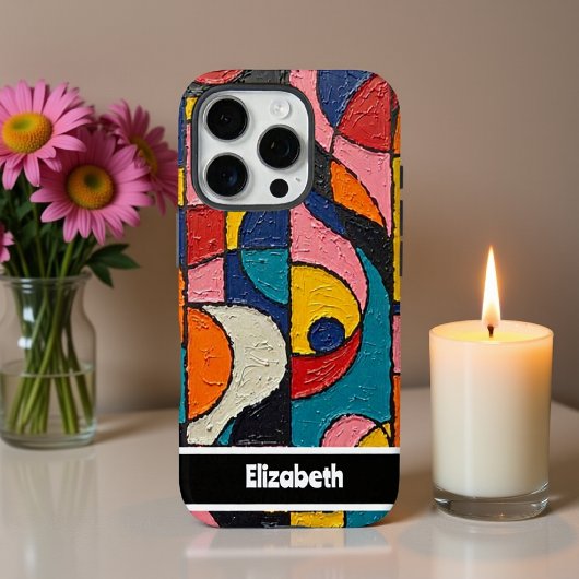 Textured Impasto Earthy Geometric Smartphone Case-Mate iPhone Hülle