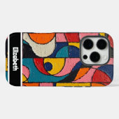 Textured Impasto Earthy Geometric Smartphone Case-Mate iPhone Hülle (Rückseite (Horizontal))