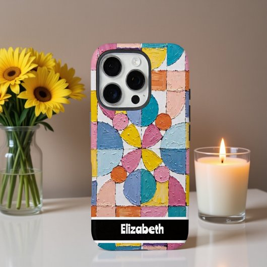 Textured Impasto Pastel Block Smartphone Case-Mate iPhone Hülle