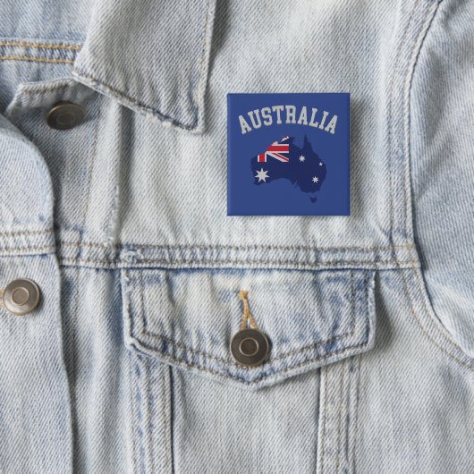 Textured Look Australia Flag Map & Text Button (Beispiel)