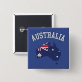 Textured Look Australia Flag Map & Text Button (Vorne & Hinten)
