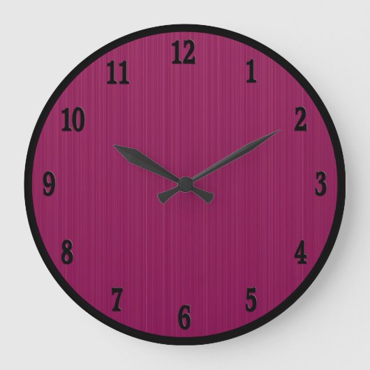 Textured Maroon Elegance Große Wanduhr (Vorderseite)