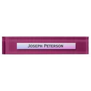 Textured Maroon Elegance Namensplakette