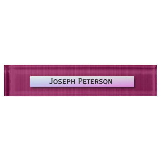 Textured Maroon Elegance Namensplakette (Vorderseite)