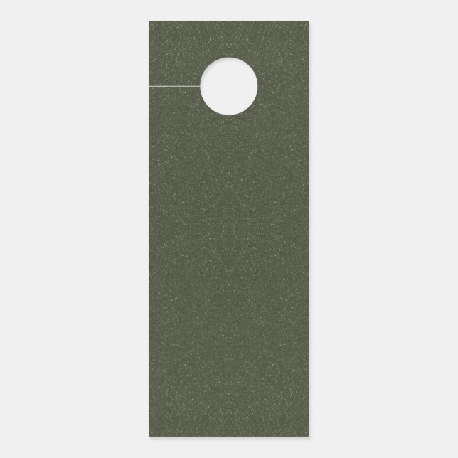 Textured Moss Green Door Hanger - Anpassbar Türanhänger (Vorderseite)