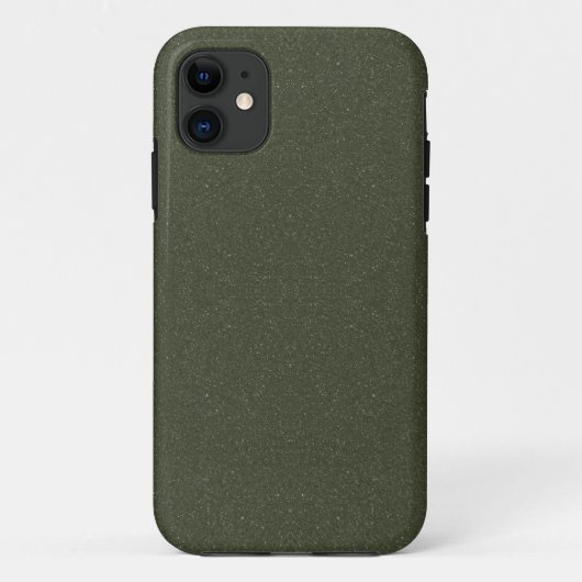 Textured Moss Green iPhone 11 Case - Anpassbar (Rückseite)