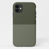 Textured Moss Green iPhone 11 Case - Split Design (Rückseite)