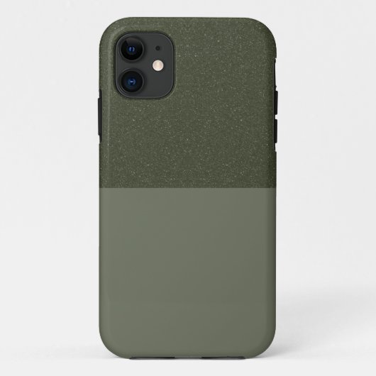 Textured Moss Green iPhone 11 Case - Split Design (Rückseite)