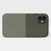 Textured Moss Green iPhone 11 Case - Split Design (Rückseite (Horizontal))