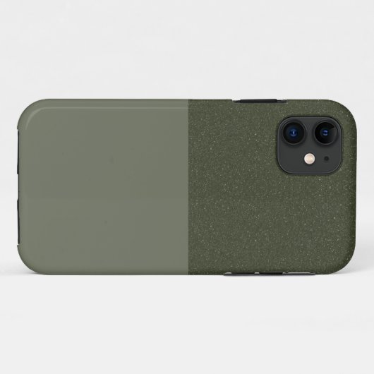 Textured Moss Green iPhone 11 Case - Split Design (Rückseite (Horizontal))
