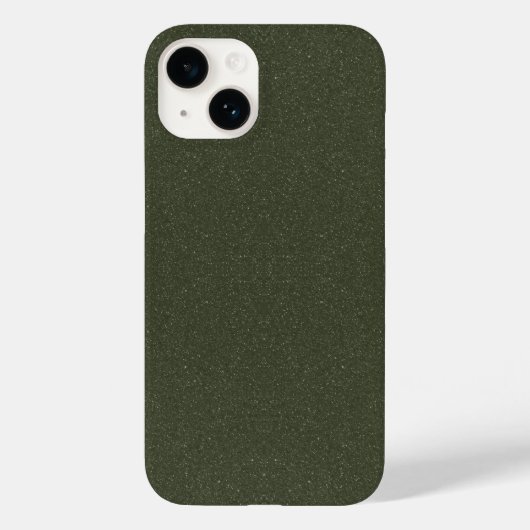 Textured Moss Green iPhone 14 Case - Anpassbar (Rückseite)