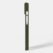 Textured Moss Green iPhone 14 Case - Anpassbar (Rückseite / Links)