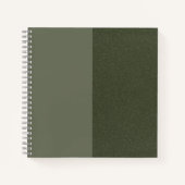 Textured Moss Green Sketchbook - Anpassbar Notizblock (Vorderseite)