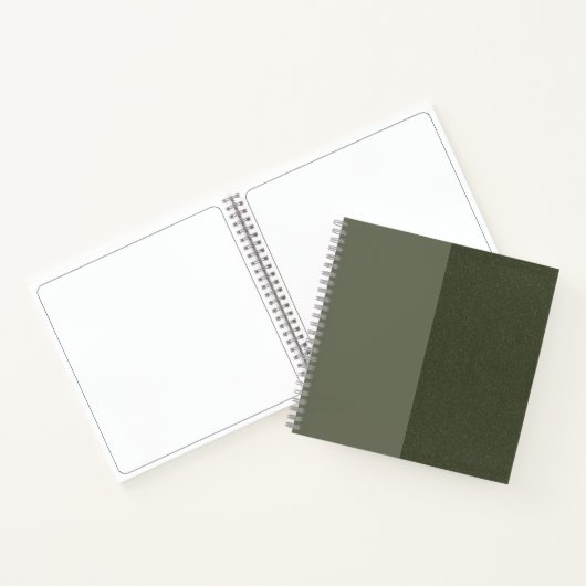 Textured Moss Green Sketchbook - Anpassbar Notizblock (Innenseite)