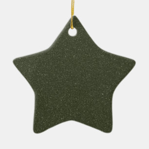 Textured Moss Green Star Ornament - Anpassbar