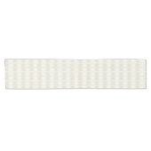 Textured noble light beige and white kurzer tischläufer (Horizontal)