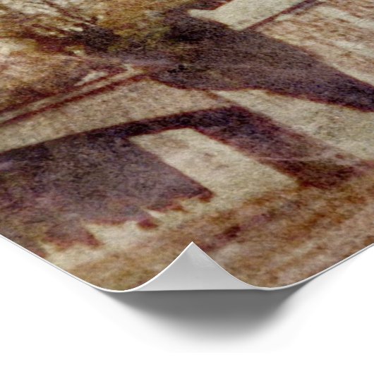 Textured Notre Dame Poster (Ecke)