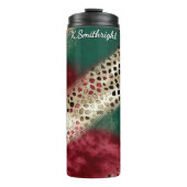 Textured Patchwork Animal Print Pattern Thermosbecher (Vorderseite)