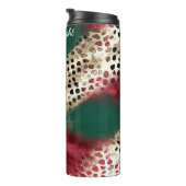 Textured Patchwork Animal Print Pattern Thermosbecher (Nach rechts gedreht)