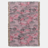 textured pink and mauve Camo abstract Decke (Vorderseite Vertikal)