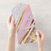 Textured Pink Background All In One Einladung (Abreißen)