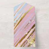 Textured Pink Background All In One Einladung (Innen Boden)