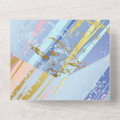 Textured Pink Background All In One Einladung (Rückseite)