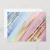 Textured Pink Background Ankündigungspostkarte (Vorne/Hinten)