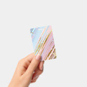 Textured Pink Background Ausweis (Handheld)