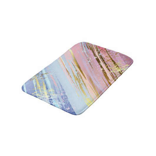 Textured Pink Background Badematte (Schrägansicht)