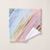 Textured Pink Background Badhandtuch Set (Waschlappen)