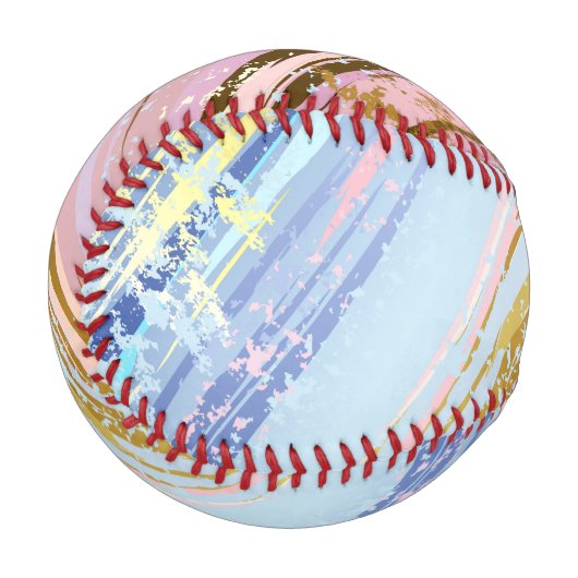 Textured Pink Background Baseball (Vorderseite Links)