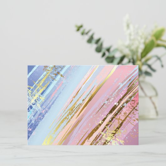 Textured Pink Background Begleitkarte (Stehend Vorderseite)