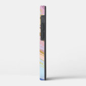 Textured Pink Background Case-Mate iPhone Hülle (Rückseite / Links)