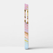 Textured Pink Background Case-Mate iPhone Hülle (Rückseite / Links)